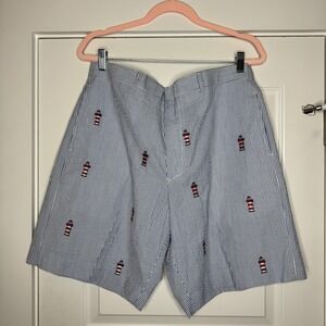 Men's Seersucker Shorts Embroidered Harbour Town Lighthouse Hilton Head Golf 38